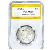 1954-S Washington Carver Half Dollar PGA MS66