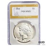 1926 Silver Peace Dollar PGA MS65