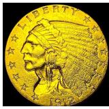 1912 Indian Head Gold $2.50 Quarter Eagle CLOSELY