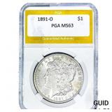 1891-O Morgan Silver Dollar PGA MS63