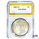1881-CC Morgan Silver Dollar PGA MS64