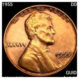 1955 DDO Wheat Cent CHOICE BU RD