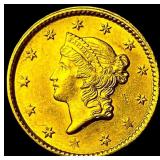 1853 Gold $1 Liberty Head CLOSELY UNCIRCULATED