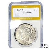 1923-S Silver Peace Dollar PGA MS63
