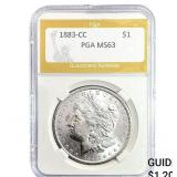 1883-CC Morgan Silver Dollar PGA MS63