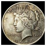 1924 Peace Silver Dollar CLOSELY UNCIRCULATED