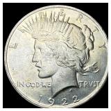 1922 Silver Peace Dollar GEM BU