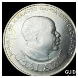 1974 Malawi Silver 10 Kwacha 10th Anni. Indepen.