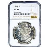 1886 Morgan Silver Dollar NGC MS63