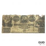 1857 $100 Mechanics' Bank Augusta GA Note VG