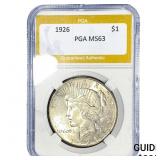 1926 Silver Peace Dollar PGA MS63