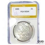 1886 Morgan Silver Dollar PGA MS64