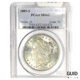 1885-S Morgan Silver Dollar PCGS MS63