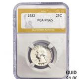 1932 Washington Silver Quarter PGA MS65