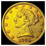 1895 Liberty Head $5 Half Eagle CHOICE AU