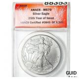 2010 Silver Eagle ANACS MS70