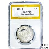 1954-S Washington Carver Half Dollar PGA MS66