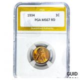 1934 Wheat Cent PGA MS67 RD