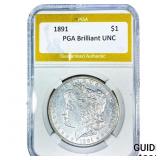 1891 Morgan Silver Dollar PGA Brilliant UNC
