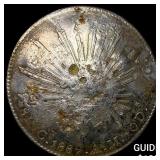 Mexico Silver 8 Reales Chopmarks NEARLY UNCIRCULA