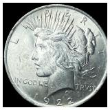 1922 Silver Peace Dollar GEM BU