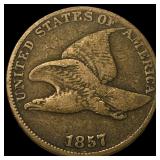 1857 Copper-Nickel Flying Eagle Cent LIGHTLY CIRCU