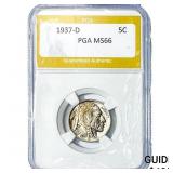 1937-D Buffalo Nickel PGA MS66