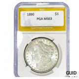 1890 Morgan Silver Dollar PGA MS63