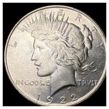 1922 Silver Peace Dollar GEM BU