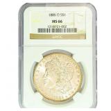 1885-O Morgan Silver Dollar NGC MS66
