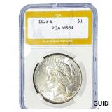 1923-S Silver Peace Dollar PGA MS64
