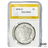 1878-CC Morgan Silver Dollar PGA MS63