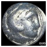 Macedonian Alexander III Silver Drachm NEARLY UNC
