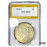 1926-D Silver Peace Dollar PGA MS63
