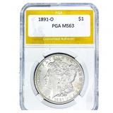 1891-O Morgan Silver Dollar PGA MS63