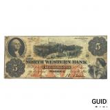1861 $5 Northwestern Bank of Pennsylvania Banknote