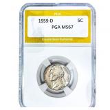 1959-D Jefferson Nickel PGA MS67