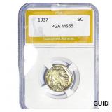 1937 Buffalo Nickel PGA MS65