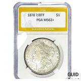 1878 7/8TF Morgan Silver Dollar PGA MS62+