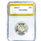 1944-D Mercury Silver Dime PGA MS66