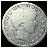 1908 Barber Quarter LIGHTLY CIRCULATED