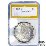 1884-O Morgan Silver Dollar PGA MS63