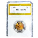 1934 Wheat Cent PGA MS66 RD