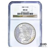 1881-S Morgan Silver Dollar NGC MS66