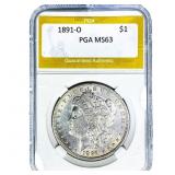 1891-O Morgan Silver Dollar PGA MS63