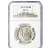 1920 Maine Half Dollar NGC AU58