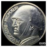 1928R Italy Silver 20 Lire