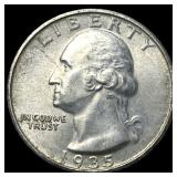 1935-S Silver Washington Quarter UNCIRCULATED