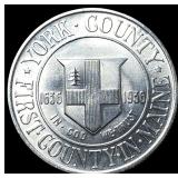 1936 Silver York County Commemorative Half Dollar