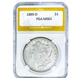1889-O Morgan Silver Dollar PGA MS63